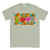 Matcha love and sunflower with pen and apple license plate template Classic Tee - Artiststas
