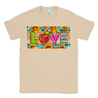 Mushroom love and sunflower with pen and apple license plate template Classic Tee - Artiststas