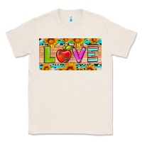 Natural love and sunflower with pen and apple license plate template Classic Tee - Artiststas