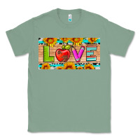 Sage love and sunflower with pen and apple license plate template Classic Tee - Artiststas