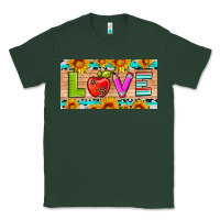 Sports Green love and sunflower with pen and apple license plate template Classic Tee - Artiststas