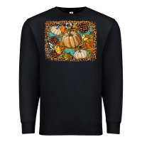 Black fall pumpkin background Premium Sweatshirt - BundleAndBundleShop
