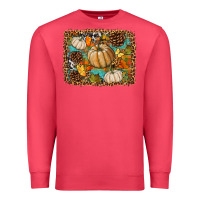 Cardinal fall pumpkin background Premium Sweatshirt - BundleAndBundleShop