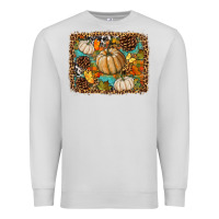 Dove Grey fall pumpkin background Premium Sweatshirt - BundleAndBundleShop