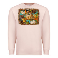 Pale Pink fall pumpkin background Premium Sweatshirt - BundleAndBundleShop