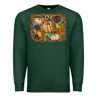 Sports Green fall pumpkin background Premium Sweatshirt - BundleAndBundleShop