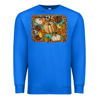 True Royal fall pumpkin background Premium Sweatshirt - BundleAndBundleShop
