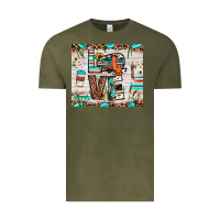 Vintage Olive love camp Vintage Tee - JahusDesignShop