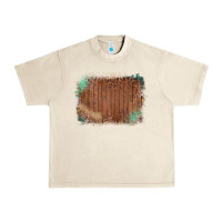 Sandshell Wood Glitter Leopard Pattern Frame Urban Heavy Tee - Bettercallsaul