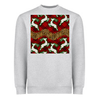 Heather Grey christmas deer and plaid seamless pattern Heavyweight Sweatshirt - BundleAndBundleShop