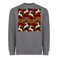 Storm christmas deer and plaid seamless pattern Heavyweight Sweatshirt - BundleAndBundleShop