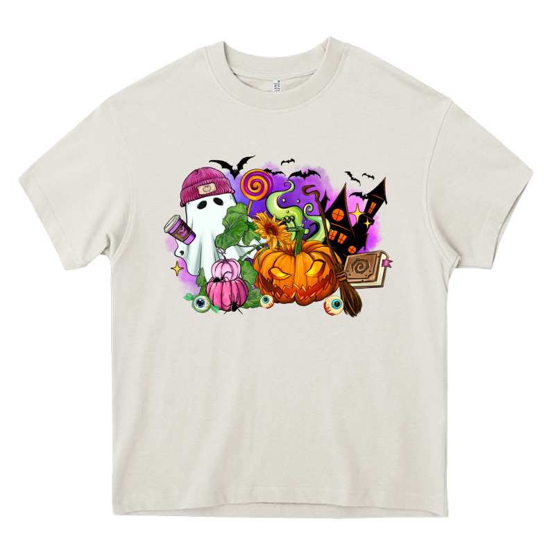 Halloween Ghost And Jack O Lantern Heavy Core Tee by RanaPortraitStore | Teevron