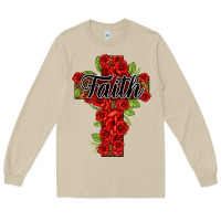Mushroom faith floral cross Long Sleeve Tee - NancyCooperArtShop
