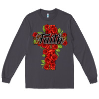 Smoke faith floral cross Long Sleeve Tee - NancyCooperArtShop