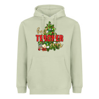 Matcha Best Teacher Ever With Christmas Tree Heavyweight Hoodie - BundleAndBundleShop