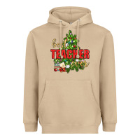 Mushroom Best Teacher Ever With Christmas Tree Heavyweight Hoodie - BundleAndBundleShop