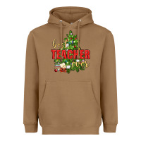 Toasted Coconut Best Teacher Ever With Christmas Tree Heavyweight Hoodie - BundleAndBundleShop