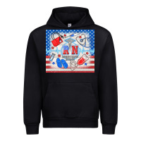 Black American memorial day rn registered nurse Urban Hoodie - TumblerDesignByShophia