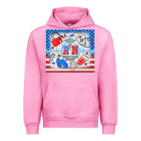 Fuchsia Pink American memorial day rn registered nurse Urban Hoodie - TumblerDesignByShophia