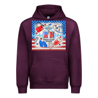 Mauve Wine American memorial day rn registered nurse Urban Hoodie - TumblerDesignByShophia