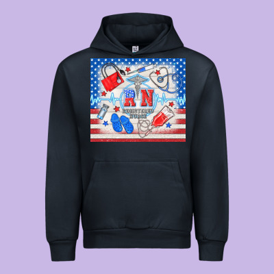 American Memorial Day Rn Registered Nurse Urban Hoodie Designed By Tumblerdesignbyshophia