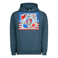 Pigment Midnight Navy American memorial day rn registered nurse Urban Hoodie - TumblerDesignByShophia