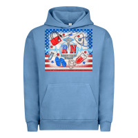 Pigment Pebble Blue American memorial day rn registered nurse Urban Hoodie - TumblerDesignByShophia