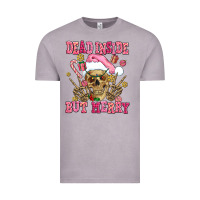 Vintage Zinc dead inside but merry  pink christmas skeleton Vintage Tee - AdoDesignShop