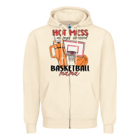 Sandshell hot mess always stressed basketball mama Zipper Hoodie - MaliasSmallBusiness