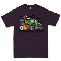 Plum T-Rex Trick Rawr Treat Premium Tee - RanaPortraitStore
