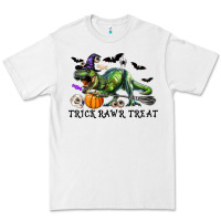 White T-Rex Trick Rawr Treat Premium Tee - RanaPortraitStore