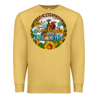 Antique Gold teaching my tribe round earring Premium Sweatshirt - BundleAndBundleShop