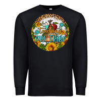 Black teaching my tribe round earring Premium Sweatshirt - BundleAndBundleShop