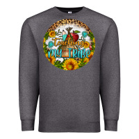 Charcoal Heather teaching my tribe round earring Premium Sweatshirt - BundleAndBundleShop