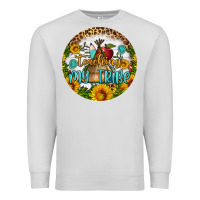 Dove Grey teaching my tribe round earring Premium Sweatshirt - BundleAndBundleShop