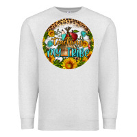 Oatmeal Heather teaching my tribe round earring Premium Sweatshirt - BundleAndBundleShop