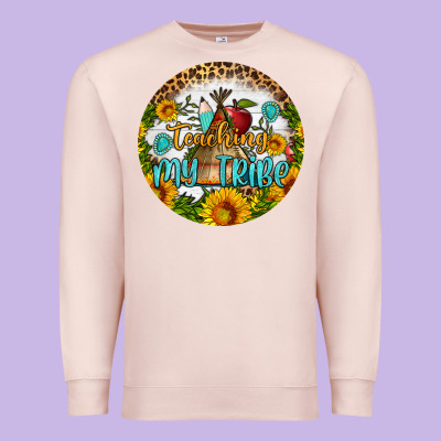 Teaching My Tribe Round Earring Premium Sweatshirt Designed By Bundleandbundleshop