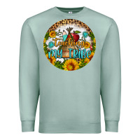 Seafoam teaching my tribe round earring Premium Sweatshirt - BundleAndBundleShop
