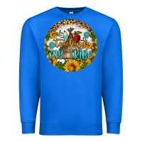 True Royal teaching my tribe round earring Premium Sweatshirt - BundleAndBundleShop