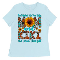 God Gifted Me Two Titles Mom And Kiki And I Rock T Ladies Tee | Teevron