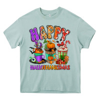 Happy Hallothanksmas Coffee Cups Heavy Core Tee | Teevron