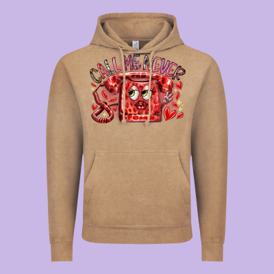 Call Me Never Vintage Hoodie Designed By Racoondesign