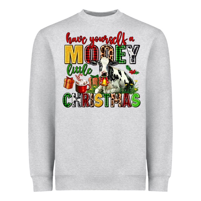 Have Yourself A Mooey Little Christmas Heavyweight Sweatshirt by AdoDesignShop | Teevron