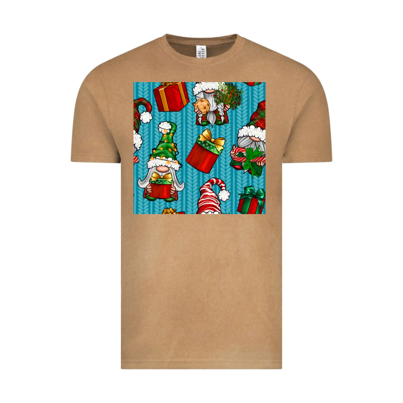 Christmas Gnomes And Gift Box Seamless Pattern Vintage Tee by BundleAndBundleShop | Teevron