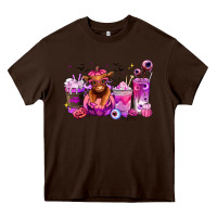 Chocolate Brown Halloween Heifer coffee cups Heavy Core Tee - RanaPortraitStore