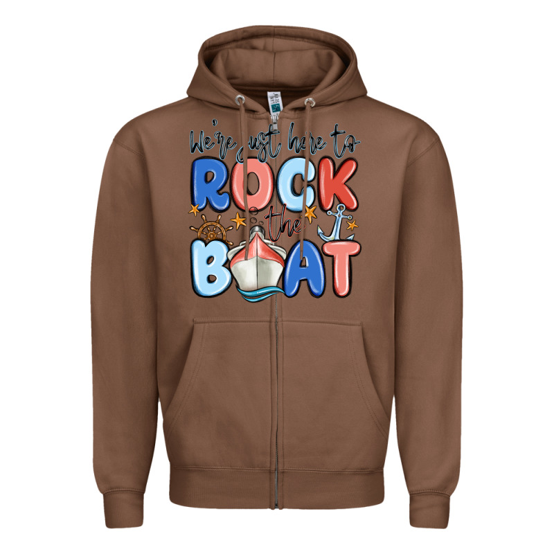 Were Just Here To Rock The Boat Zipper Hoodie by MaliasSmallBusiness | Teevron