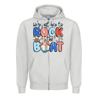 Dove Grey were just here to rock the boat Zipper Hoodie - MaliasSmallBusiness