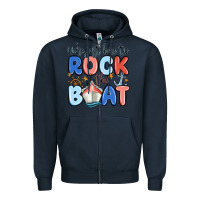 Navy were just here to rock the boat Zipper Hoodie - MaliasSmallBusiness