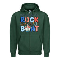 Sports Green were just here to rock the boat Zipper Hoodie - MaliasSmallBusiness