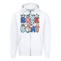 White were just here to rock the boat Zipper Hoodie - MaliasSmallBusiness
